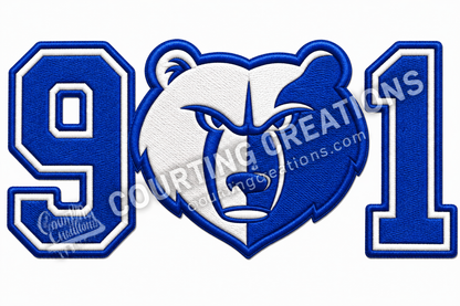 901 Bear ready-to-press DTF transfer watermarked Courting Creations preview