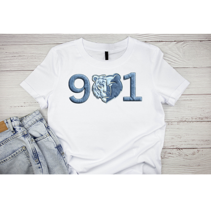 901 Memphis Denim Tiger DTF Transfer – Ready to Press